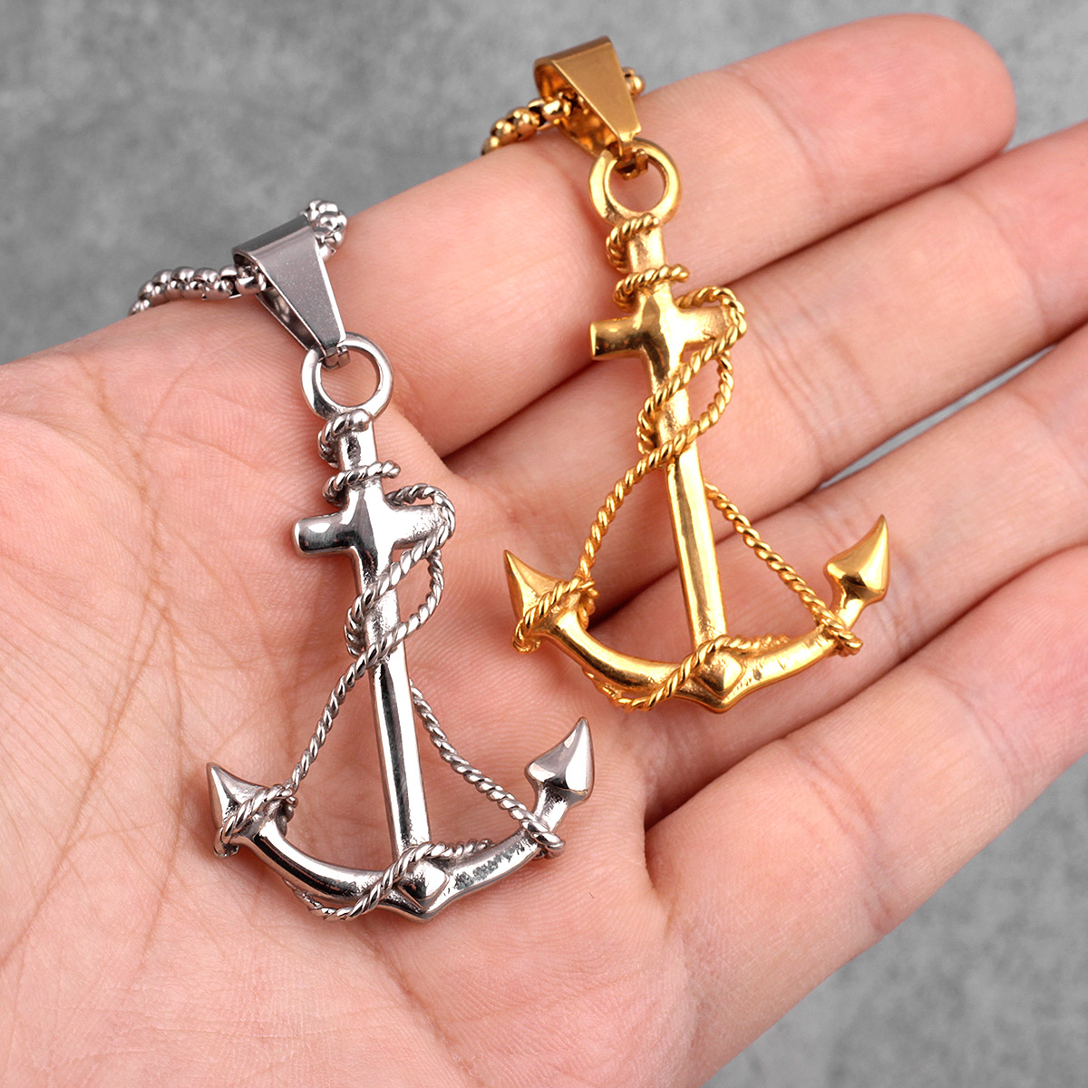 Golden Silver Color Anchor Men - Battle Rope Anchor recensione e prezzo