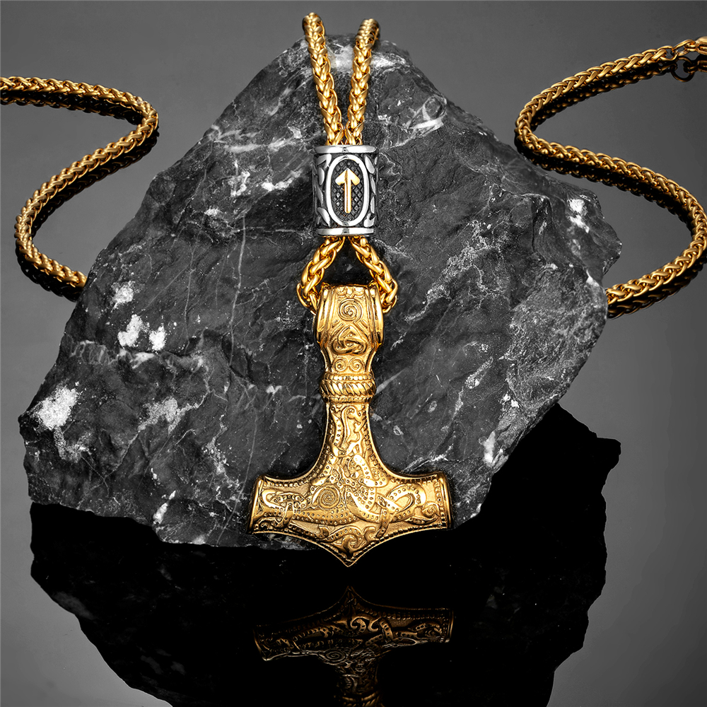 Gold Plated Norse Runes Beads  - Battle Rope Anchor recensione e prezzo