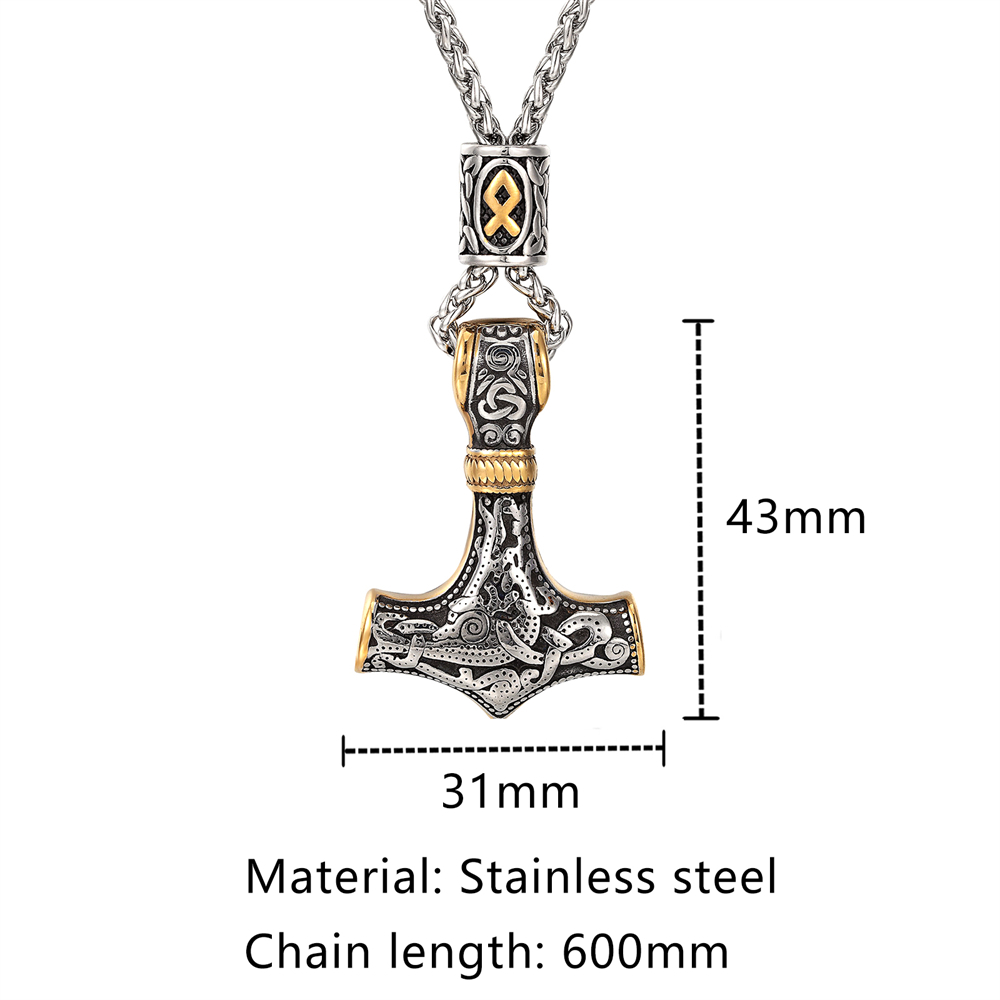 Gold Plated Norse Runes Beads  - Battle Rope Anchor recensione e prezzo