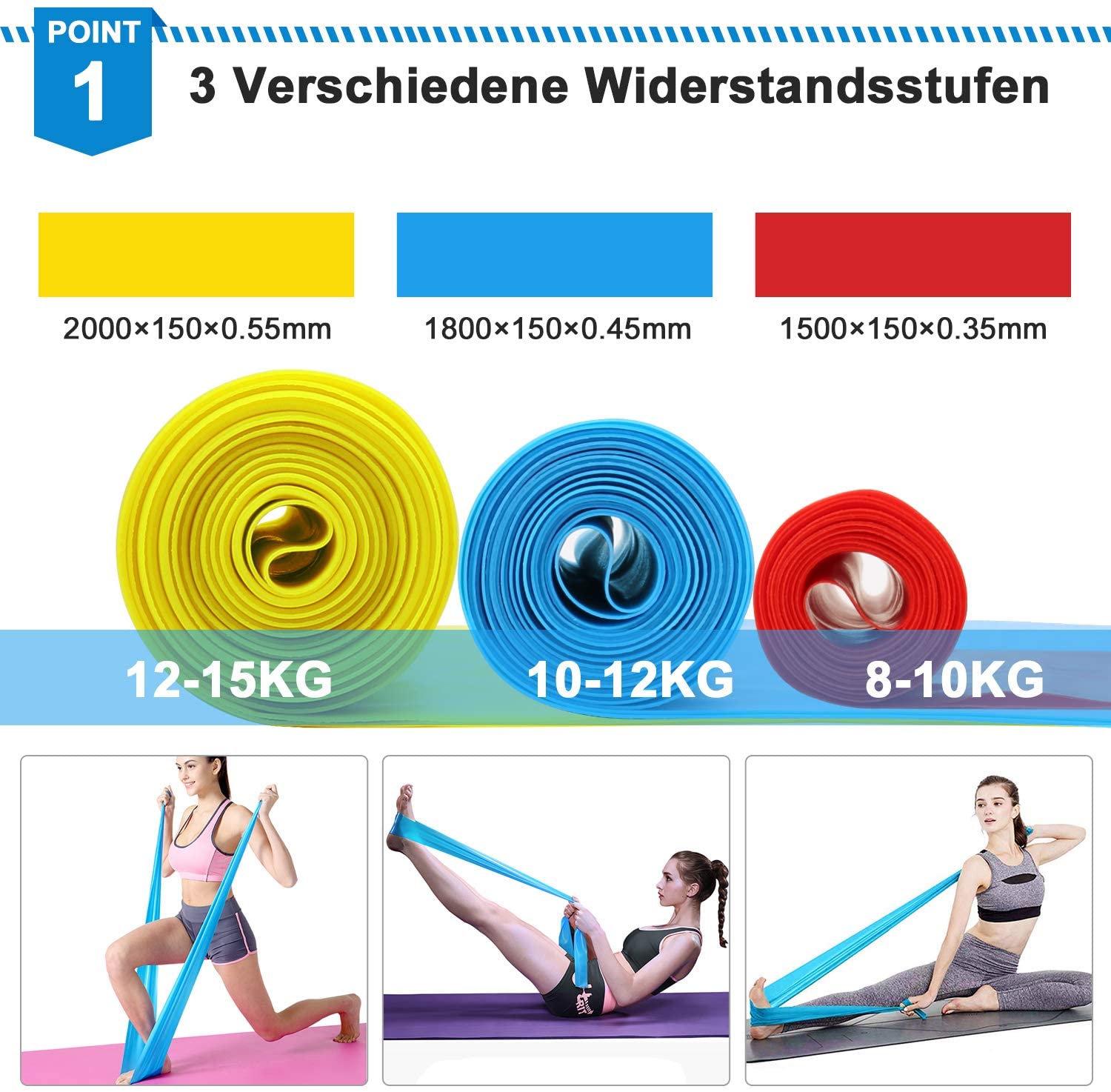 Elastic Fitness Bands 3Pcs Res - Crossfit Equipment recensione e prezzo
