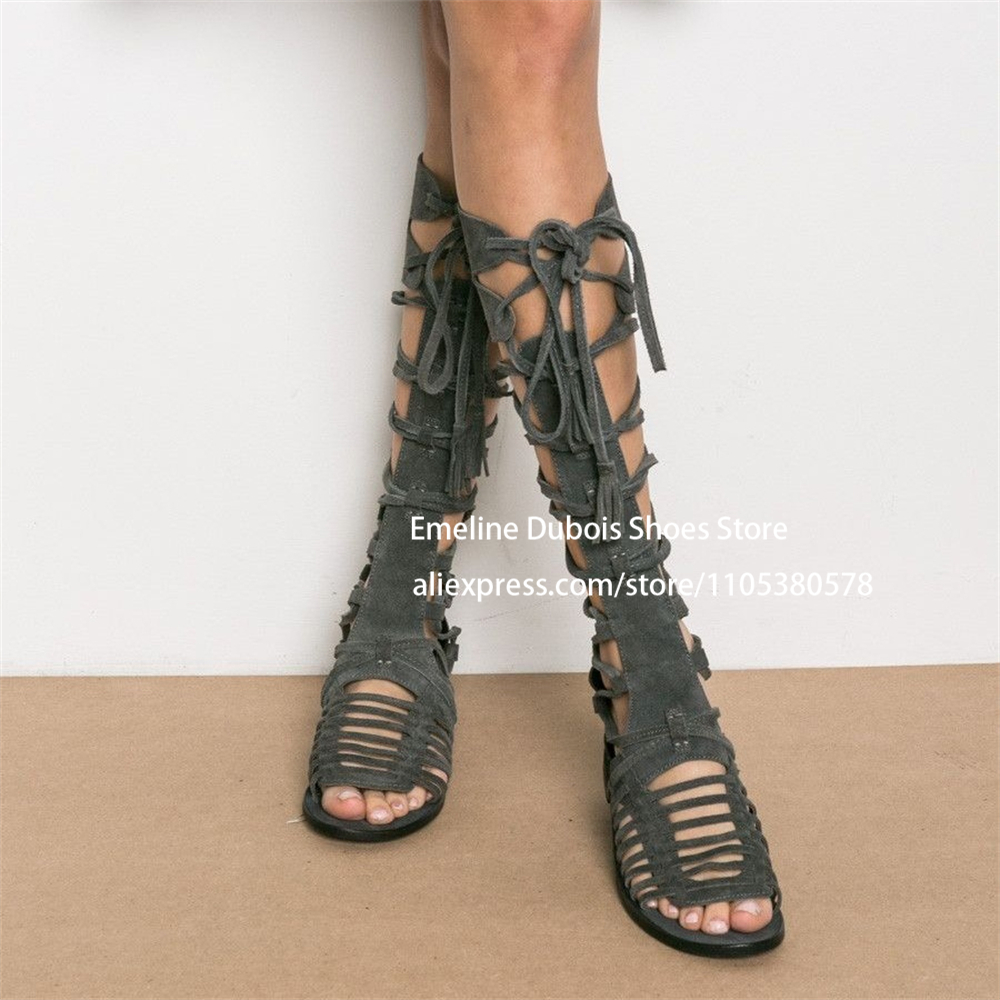 Suede Gladiator Flat Sandals K - Crossfit Outfit recensione e prezzo