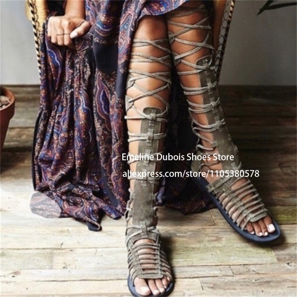 Suede Gladiator Flat Sandals K - Crossfit Outfit recensione e prezzo